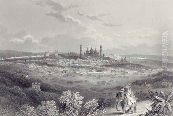 Delhi, engraved by Edward Paxman Brandard 1819-98 c.1860 Oil Painting by Ramage, J