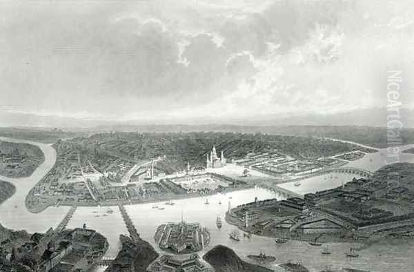 St.Petersburg, engraved by S.Bradshaw, c.1860 Oil Painting by Ramage, J