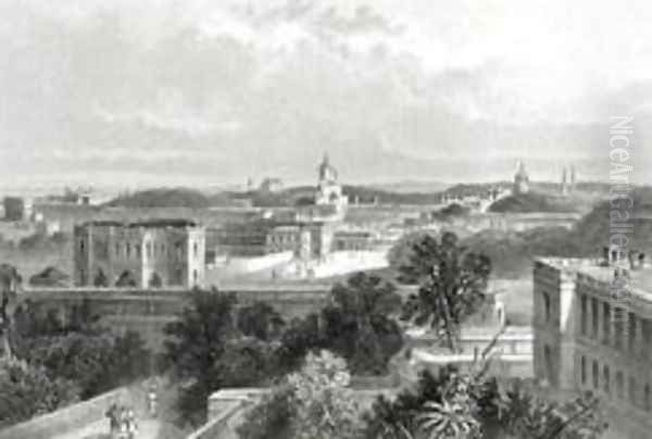 Lucknow, engraved by E.P Brandard, c.1860 Oil Painting by Ramage, J