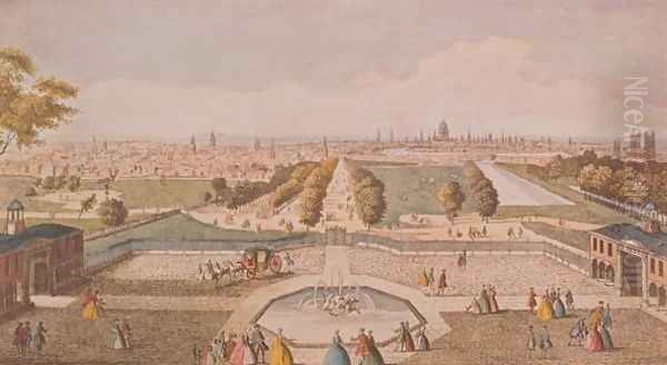 View of St. Jamess Park from Buckingham Palace Oil Painting by Jacques Rigaud