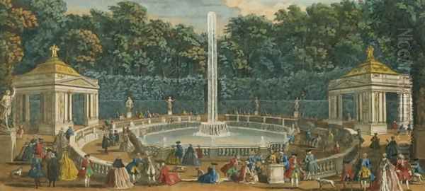 The Domes in the Garden at Versailles, pub. by Laurie and Whittle, 1794 Oil Painting by Jacques Rigaud