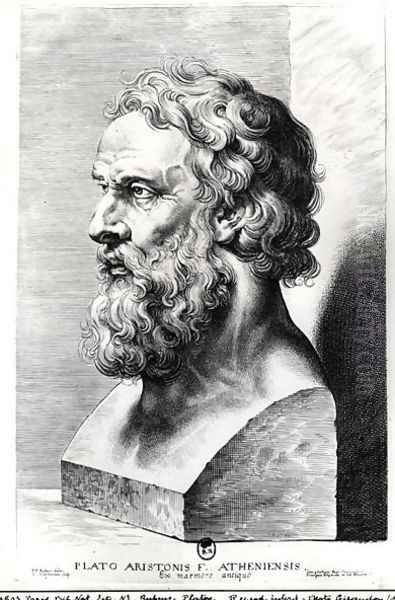 Bust of Plato c.427-c.348 BC engraved by Lucas Emil Vorsterman 1595-1675 Oil Painting by Peter Paul Rubens