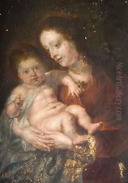 Virgin and Child, c.1577-1640 Oil Painting by Peter Paul Rubens