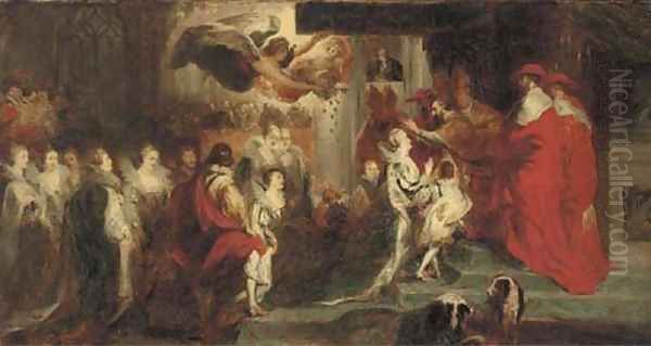 The coronation of Maria de Medici Oil Painting by Peter Paul Rubens