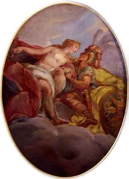 Venus and Mars Oil Painting by Johann Michael Rottmayr