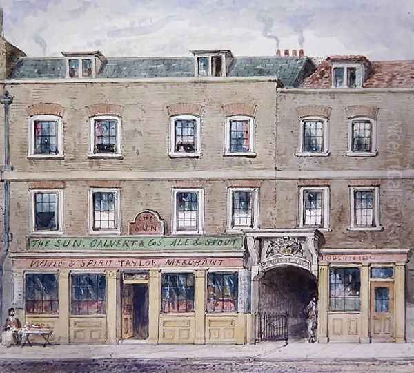 Curriers Hall, 1850 Oil Painting by John Burell Read