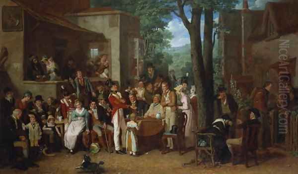 A Recruiting Party, 1822 Oil Painting by Edward Villiers Rippingille