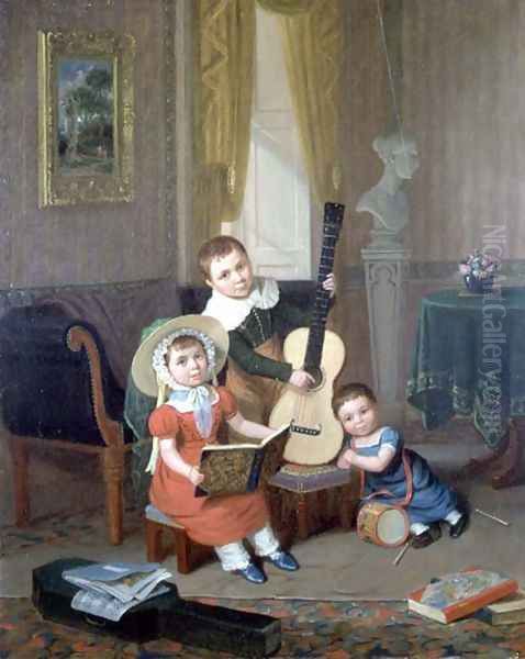 The Trio, 1829 Oil Painting by Edward Villiers Rippingille