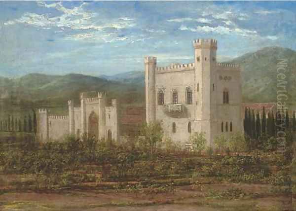 An Iberian castle Oil Painting by Edward Villiers Rippingille