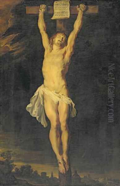 The Crucifixion Oil Painting by (follower of) Rubens, Peter Paul