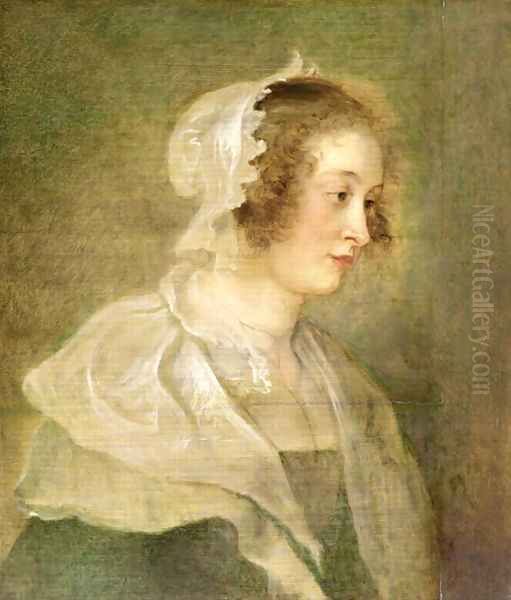 Head of a Young Woman Oil Painting by (follower of) Rubens, Peter Paul