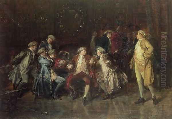 London Jacobites receiving news of the Prestonpans Oil Painting by George Ogilvy Reid