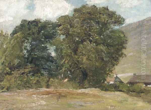 Trees at Mill Mhor, Killin, Perthshire Oil Painting by George Ogilvy Reid