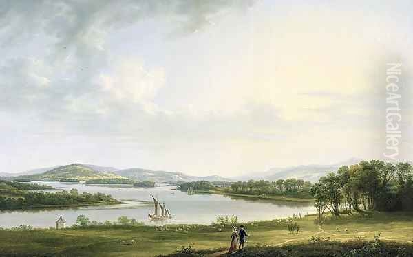 A View of Knock Ninney and Part of Lough Erne from Bellisle, County Fermanagh, 1771 Oil Painting by Thomas Roberts