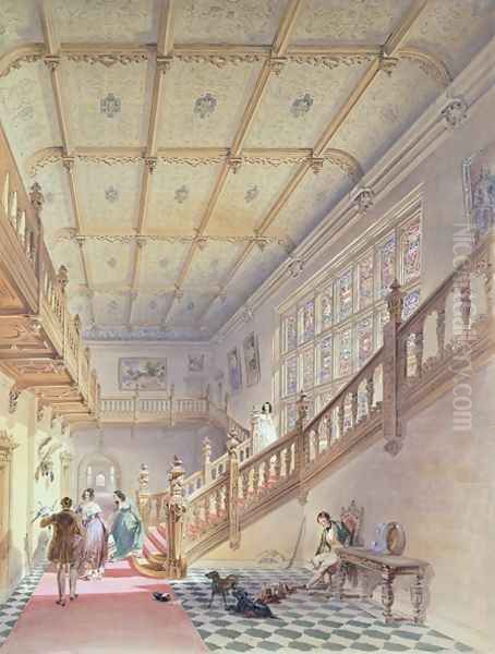 Interior of Beaumanor Hall Oil Painting by William Railton