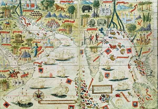 Arabia and India, from the Miller Atlas, c.1519 by Pedro Reinel