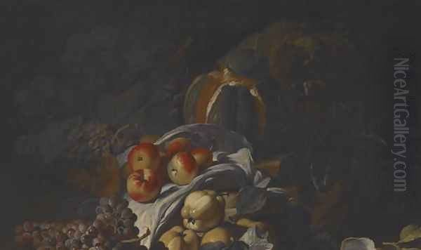 Fruit Still Life Oil Painting by Guiseppe Ruoppolo