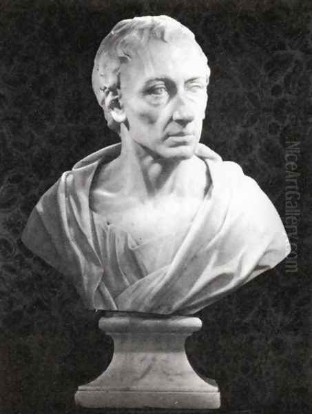 Bust of Alexander Pope Oil Painting by Louis Francois Roubiliac