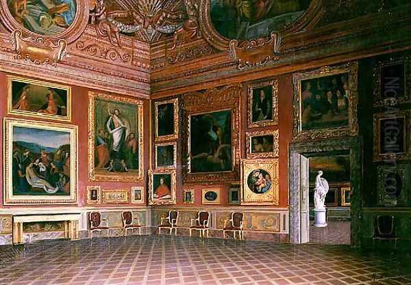 Interior in the Medici Palace Oil Painting by M. Romani