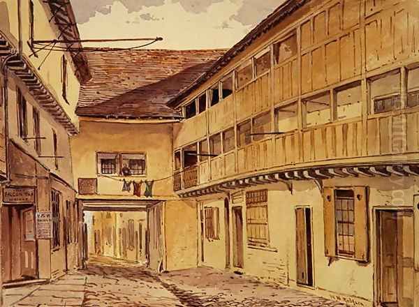 Falcon Yard, 1875 Oil Painting by William Beales Redfern