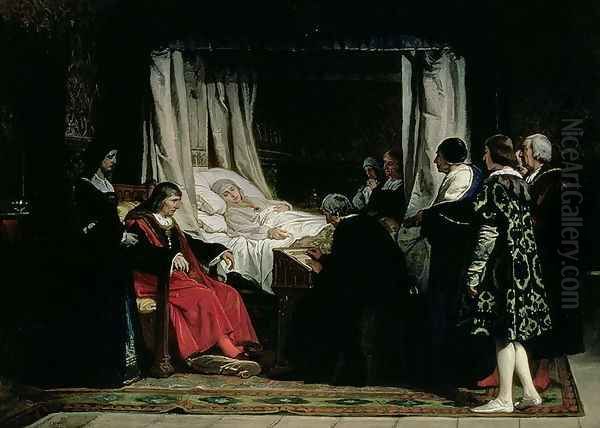 The Testament of Queen Isabella the Catholic 1451-1504 1864 Oil Painting by Eduardo Rosales