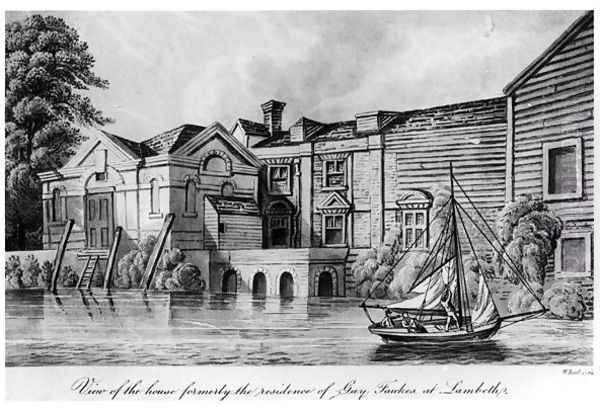 View of the House Formerly the Residence of Guy Fawkes at Lambeth, c.1850 Oil Painting by W. Read