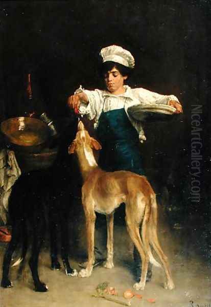 The Pantry Boy Oil Painting by Paul Adolphe Rajon