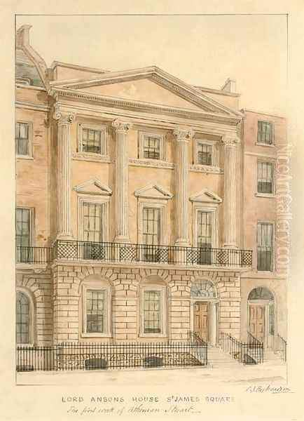 Lord Anson's House in St James's Square Oil Painting by Charles James Richardson