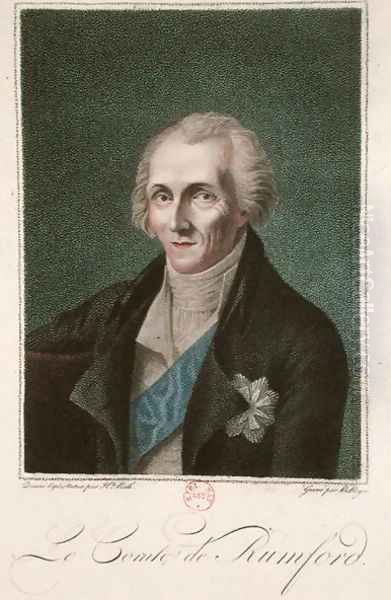 Benjamin Thompson 1753-1814 Count Rumford, engraved by B. Roger Oil Painting by Rath, Henriette