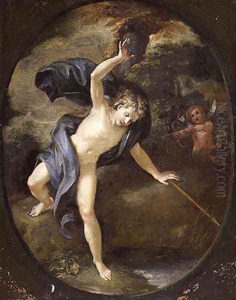 Narcissus Oil Painting by M.(Parmigianino the Younger) Rocca