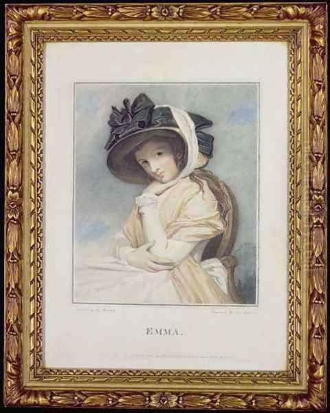 Emma, engraved and pub. by John Jones c.1745-97, 1785 Oil Painting by George Romney