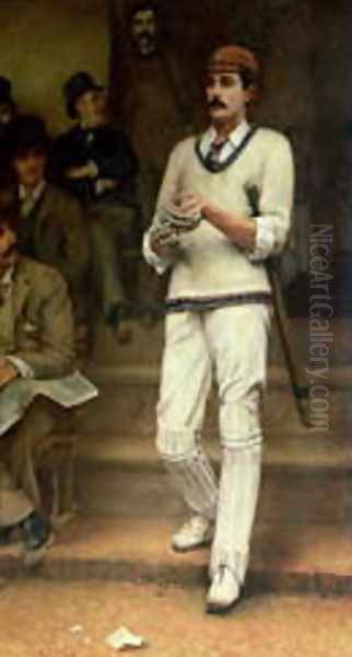 Portrait of the Batsman W.E. Roller Oil Painting by George Roller