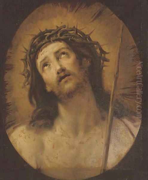 Ecce Homo, in a feigned oval Oil Painting by Guido Reni