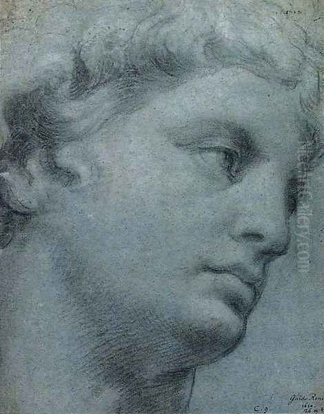 A study of a head after the antique Oil Painting by Guido Reni