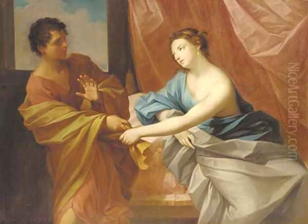 Joseph and Potiphar's wife Oil Painting by Guido Reni