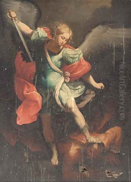 The Archangel Michael Oil Painting by Guido Reni