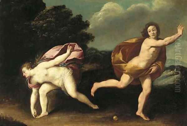 Atalanta and Hippomenes Oil Painting by Guido Reni