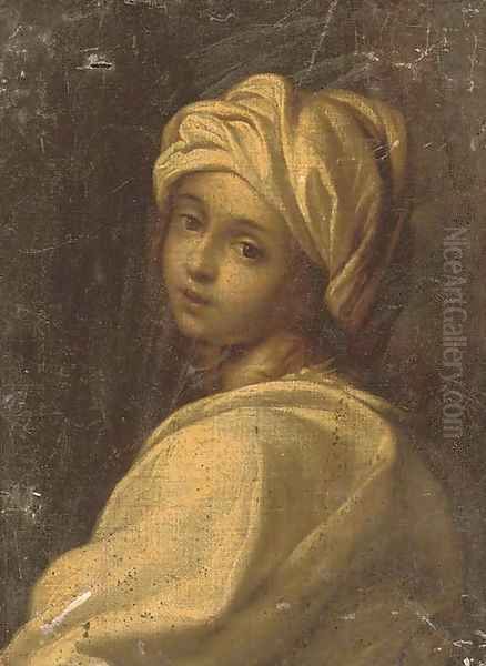 Portrait of a girl said to be Beatrice Cenci Oil Painting by Guido Reni