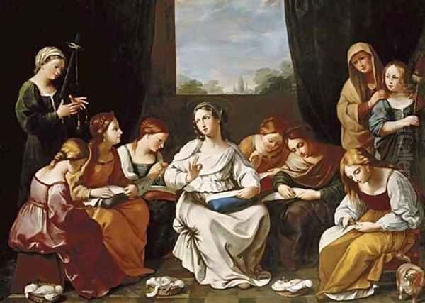 The Adolescence of the Virgin Oil Painting by Guido Reni