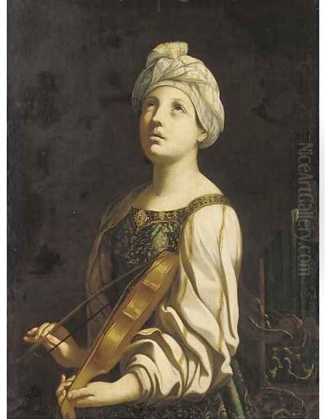 Saint Cecilia 2 Oil Painting by Guido Reni