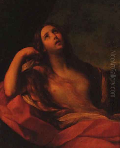 The penitent Magdalen Oil Painting by Guido Reni