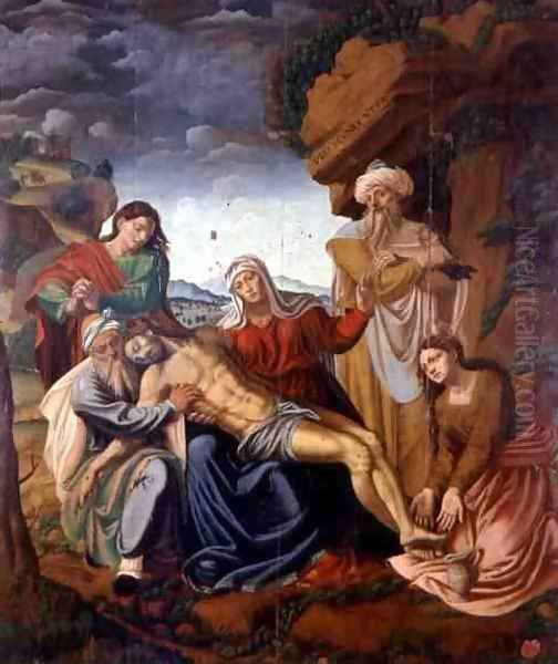 Pieta of the Converted Oil Painting by Mariano Riccio