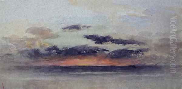 Stormy Sunset Oil Painting by John Ruskin