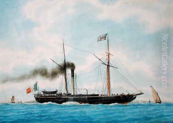 Ocean, the Ship of Captain Combes the Elder Oil Painting by Antoine Roux