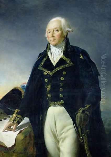 Portrait of Francois-Christophe Kellermann 1735-1820 c.1835 Oil Painting by Georges Rouget