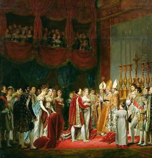 The Marriage of Napoleon I 1769-1821 and Marie Louise 1791-1847 Archduchess of Austria, 2nd April 1810, 1810 Oil Painting by Georges Rouget