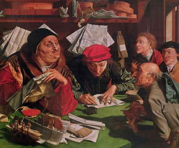 The Lawyers Office, c.1545 Oil Painting by Marinus van Roymerswaele