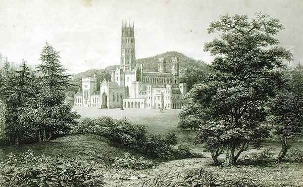 South-west view of Fonthill Abbey, engraved by T. Higham, 1823 Oil Painting by Rutter, J.