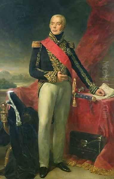 Portrait of Etienne-Jacques-Joseph-Alexandre Macdonald 1765-1840 Duc de Tarente, 1837 Oil Painting by Jean Sebastien Rouillard