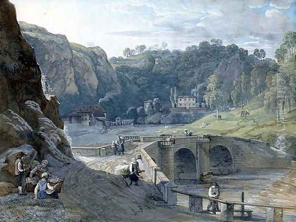 View on the Elbe Oil Painting by C. Roes